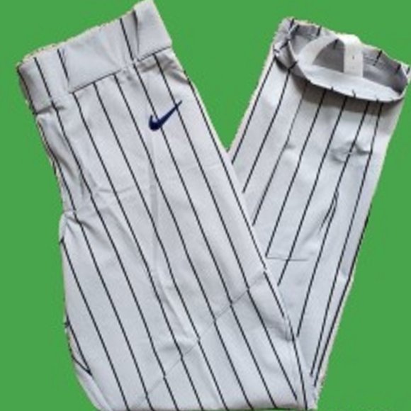 Nike Men's XXL Gray Pinstripe w/Blue Swoosh Baseball Pants - Picture 1 of 4